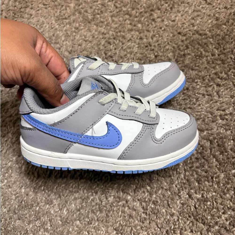 Nike Kids' White and Blue Sneakers